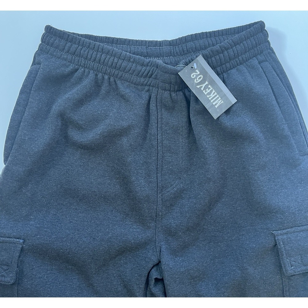 NWT Mikey62 Men's Size 3XL Sweatpants Gray Cargo Drawstring Lounge Casual - Picture 5 of 7